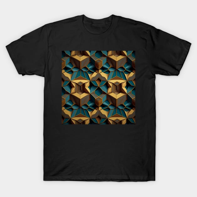 Geometric Repeating Pattern T-Shirt by WilbDigital